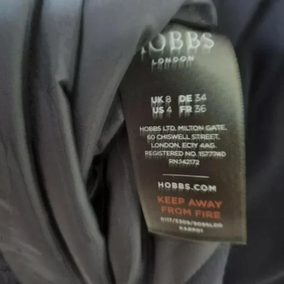 Hobbs pink/navy ribbed pencil dress.Size uk 8 - Picture 4 of 4